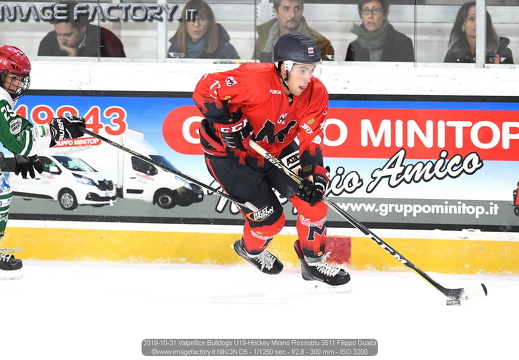 2018-10-31 Valpellice Bulldogs U19-Hockey Milano RossoBlu (5-4)